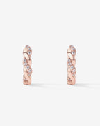 Twisted Cubic Zirconia Huggies