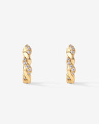 Twisted Cubic Zirconia Huggies