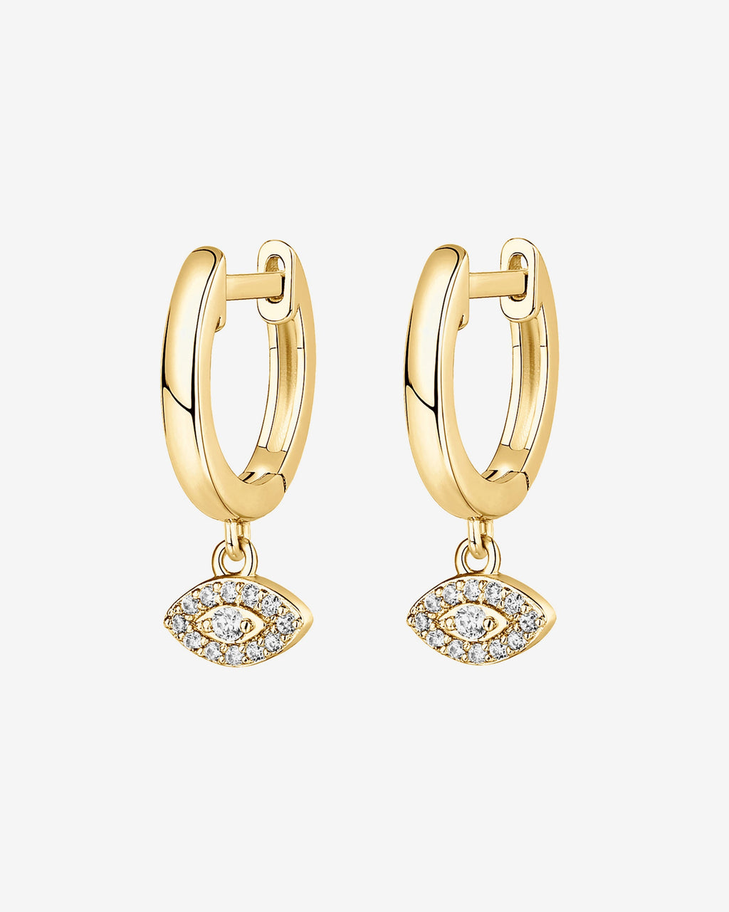 Vermeil Evil Eye Huggies