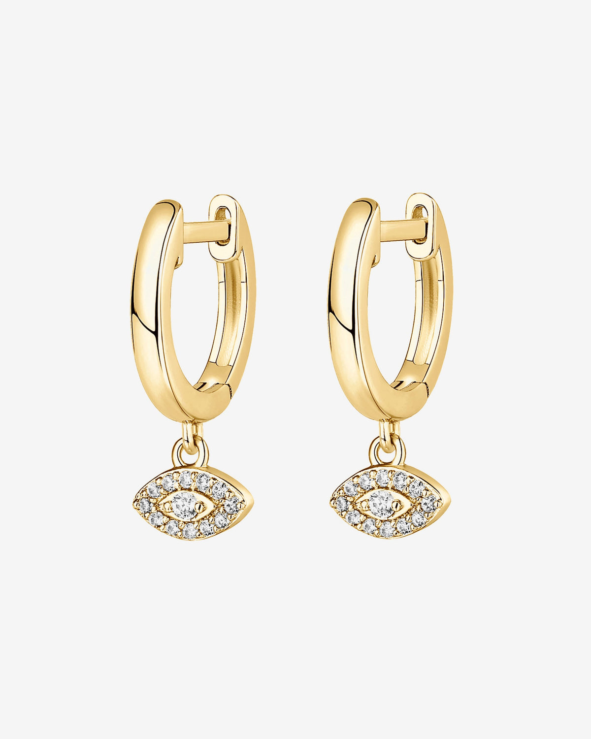 Vermeil Evil Eye Huggies