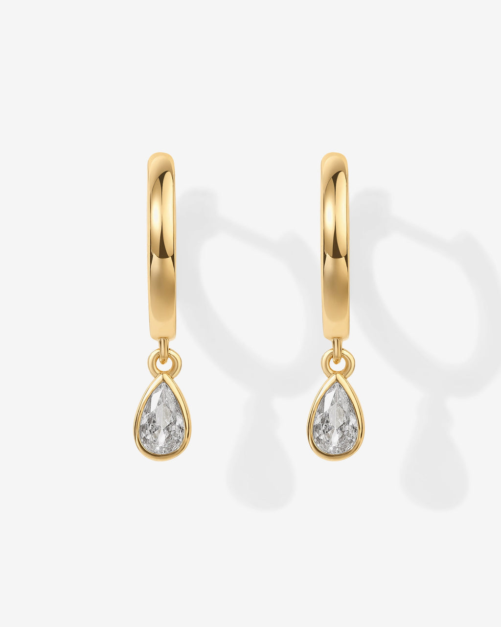 Vermeil Drop Pear Huggies