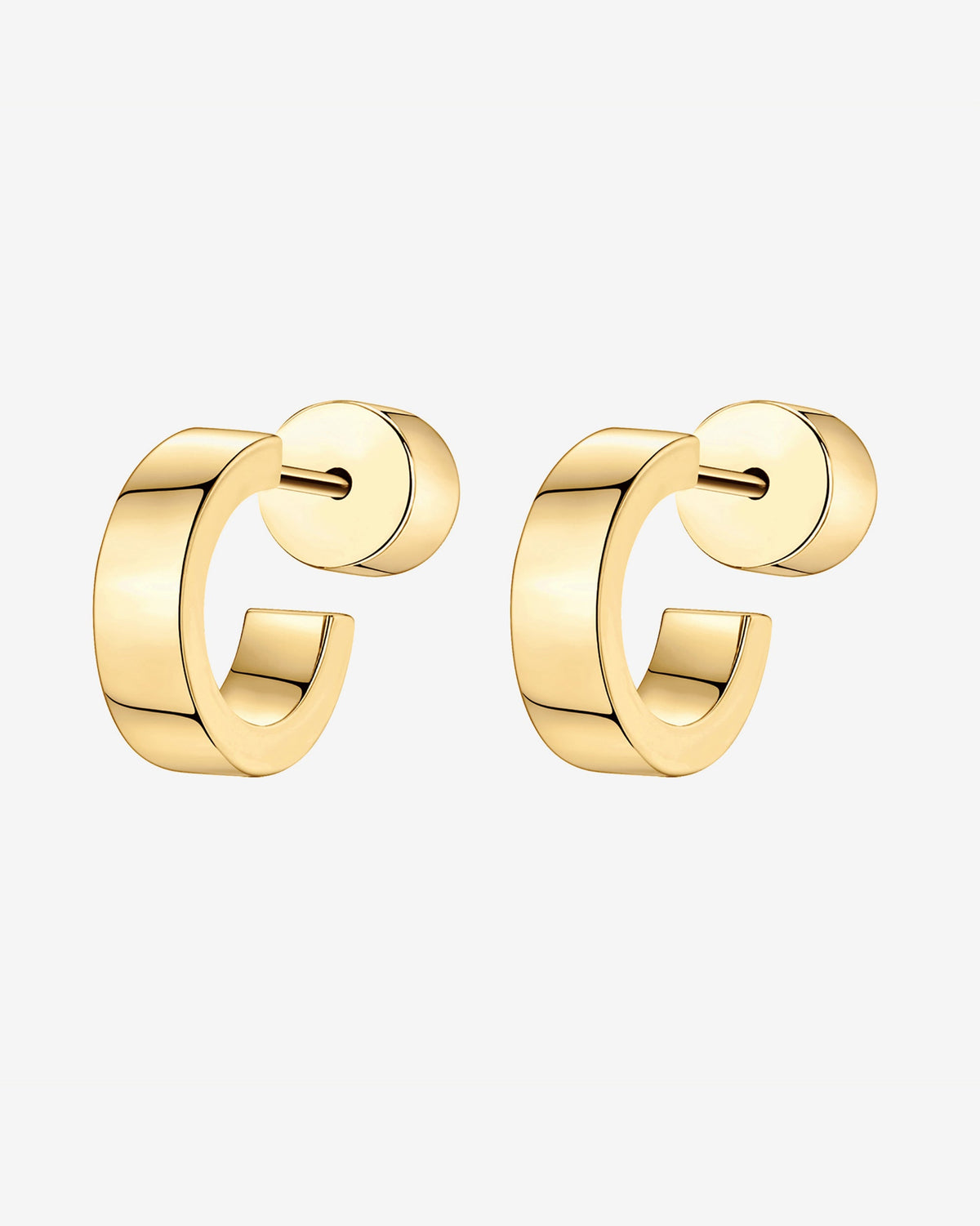 Small Squared Edge Hoops