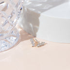 Bar Princess Cut Studs
