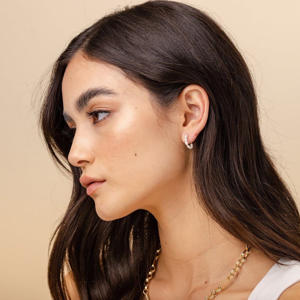 Charlotte Freshwater Pearl Hoops