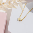 Dainty Heart Initial Necklace
