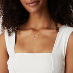 Vermeil Open Circle Pendant Necklace