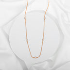 Simulated Diamond Station Necklace