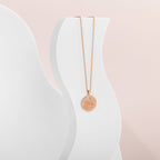 Sun-Moon Engraved Coin Pendant