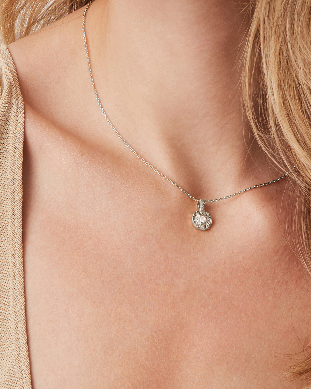 Hammered Coin Pendant