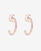 Moon Half Hoop Huggies
