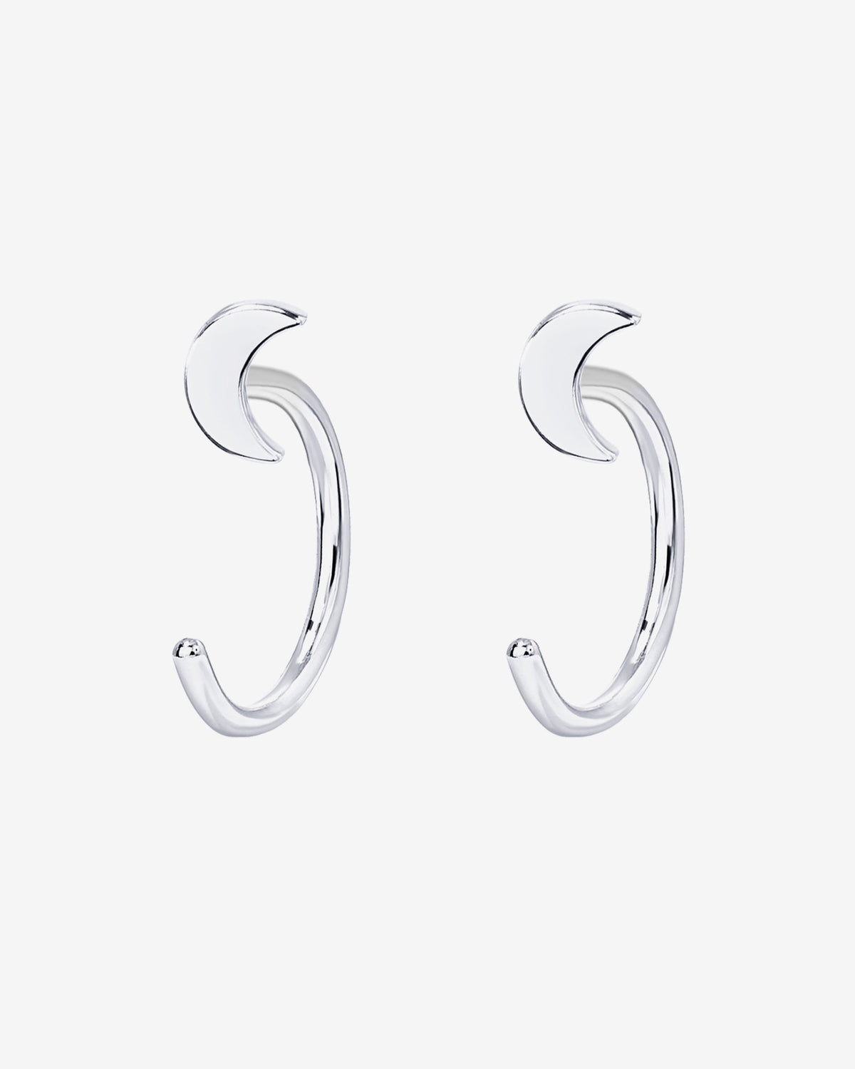 Moon Half Hoop Huggies