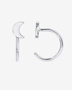 Moon Half Hoop Huggies
