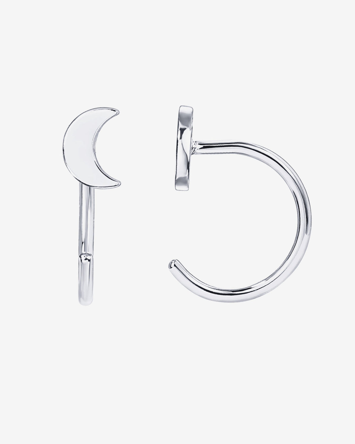 Moon Half Hoop Huggies