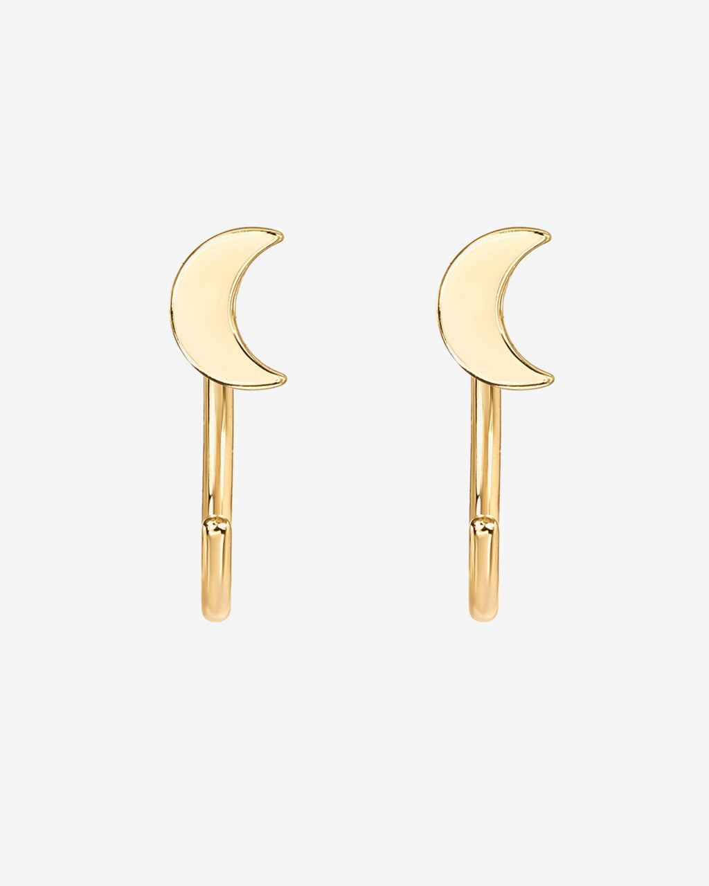 Moon Half Hoop Huggies