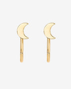 Moon Half Hoop Huggies