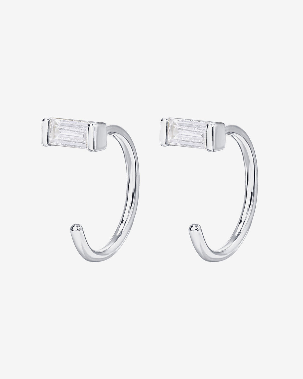 Baguette Half Hoop Huggie
