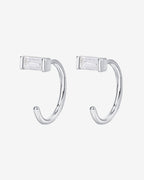Baguette Half Hoop Huggie