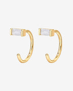 Baguette Half Hoop Huggie