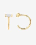 Baguette Half Hoop Huggie