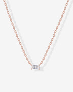 Layered Baguette Pendant Necklace