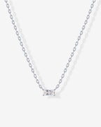 Layered Baguette Pendant Necklace
