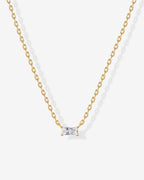 Layered Baguette Pendant Necklace