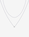 Layered Baguette Pendant Necklace