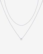 Layered Baguette Pendant Necklace