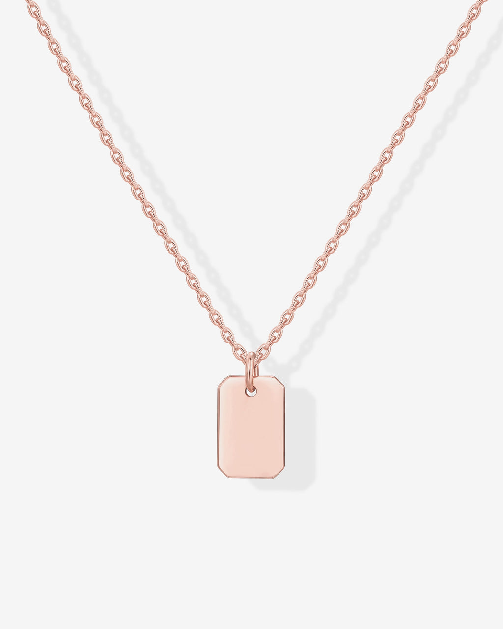 Layered Dog Tag Pendant Necklace