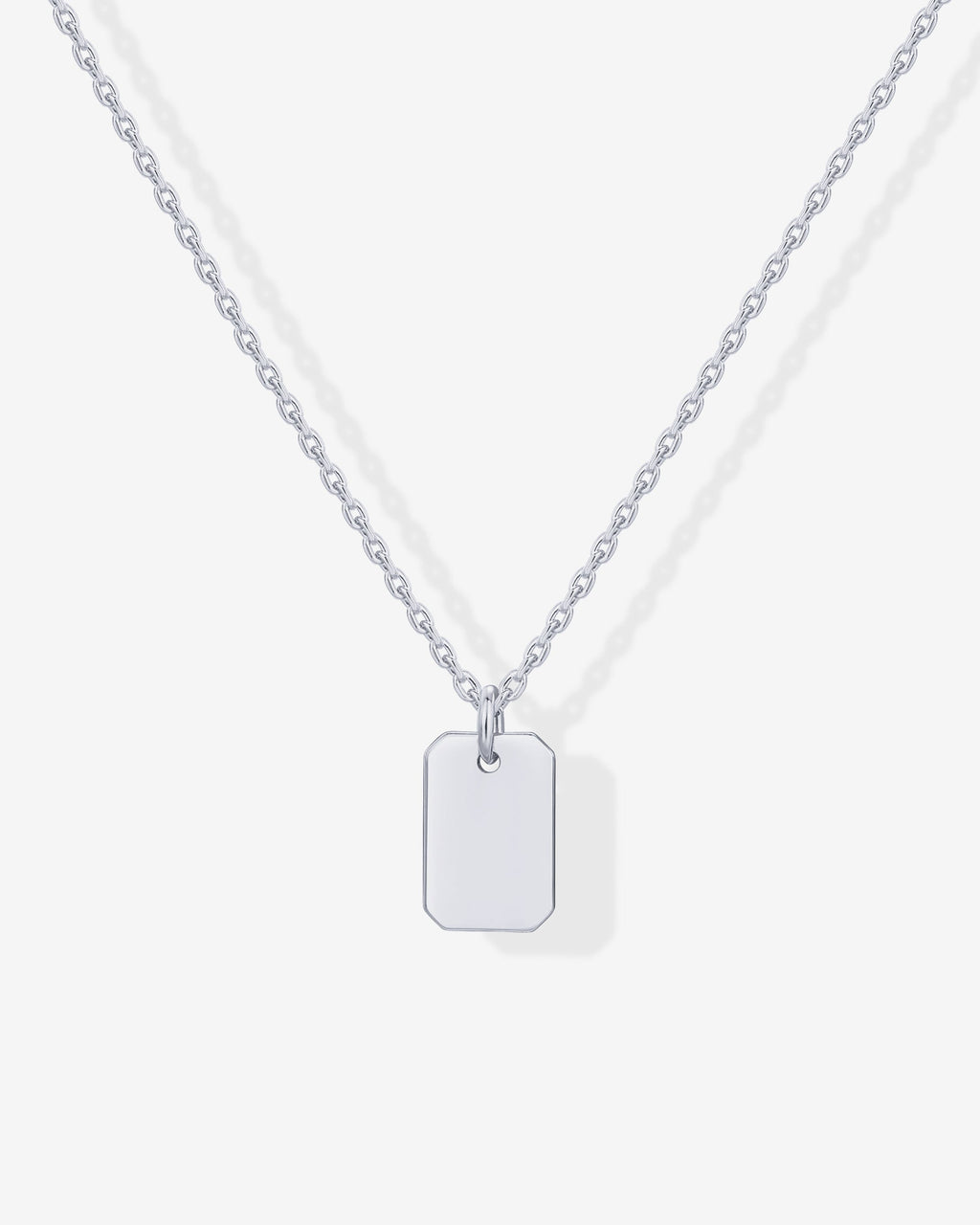 Layered Dog Tag Pendant Necklace