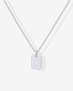 Layered Dog Tag Pendant Necklace