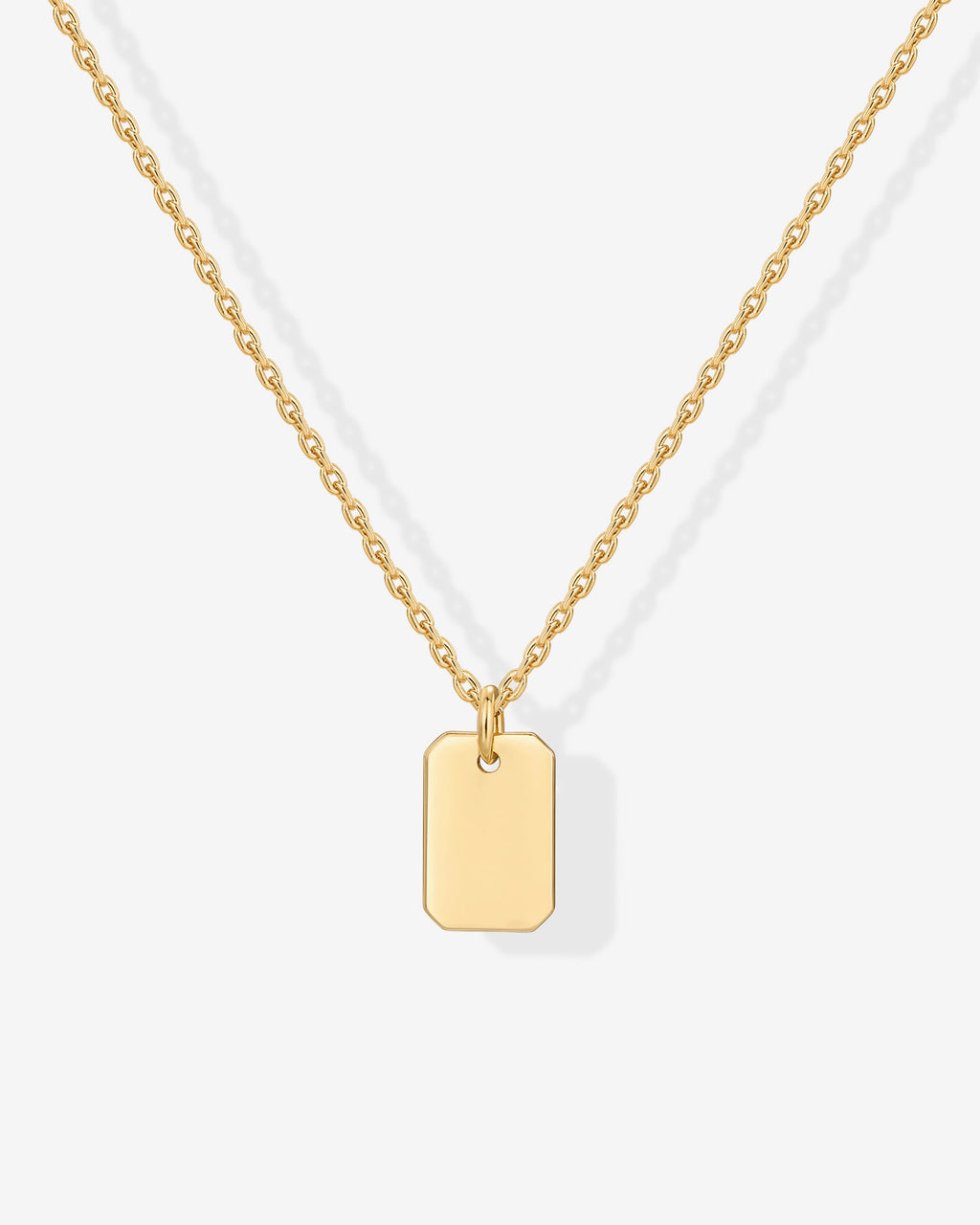 Layered Dog Tag Pendant Necklace