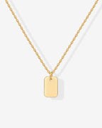 Layered Dog Tag Pendant Necklace