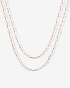 Layered Paperclip Necklace