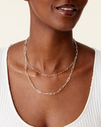 Layered Paperclip Necklace