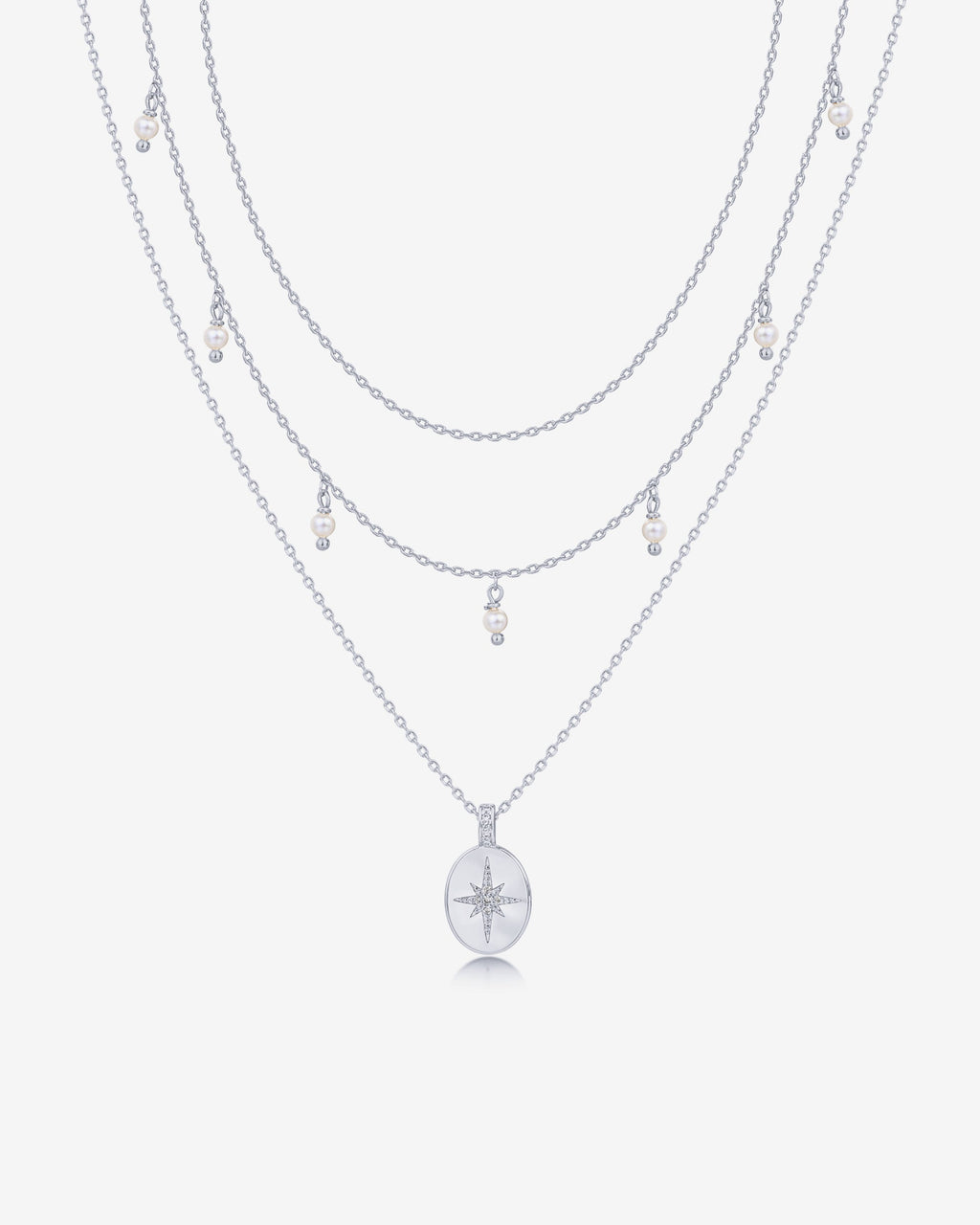 Layered North Star Pendant Necklace
