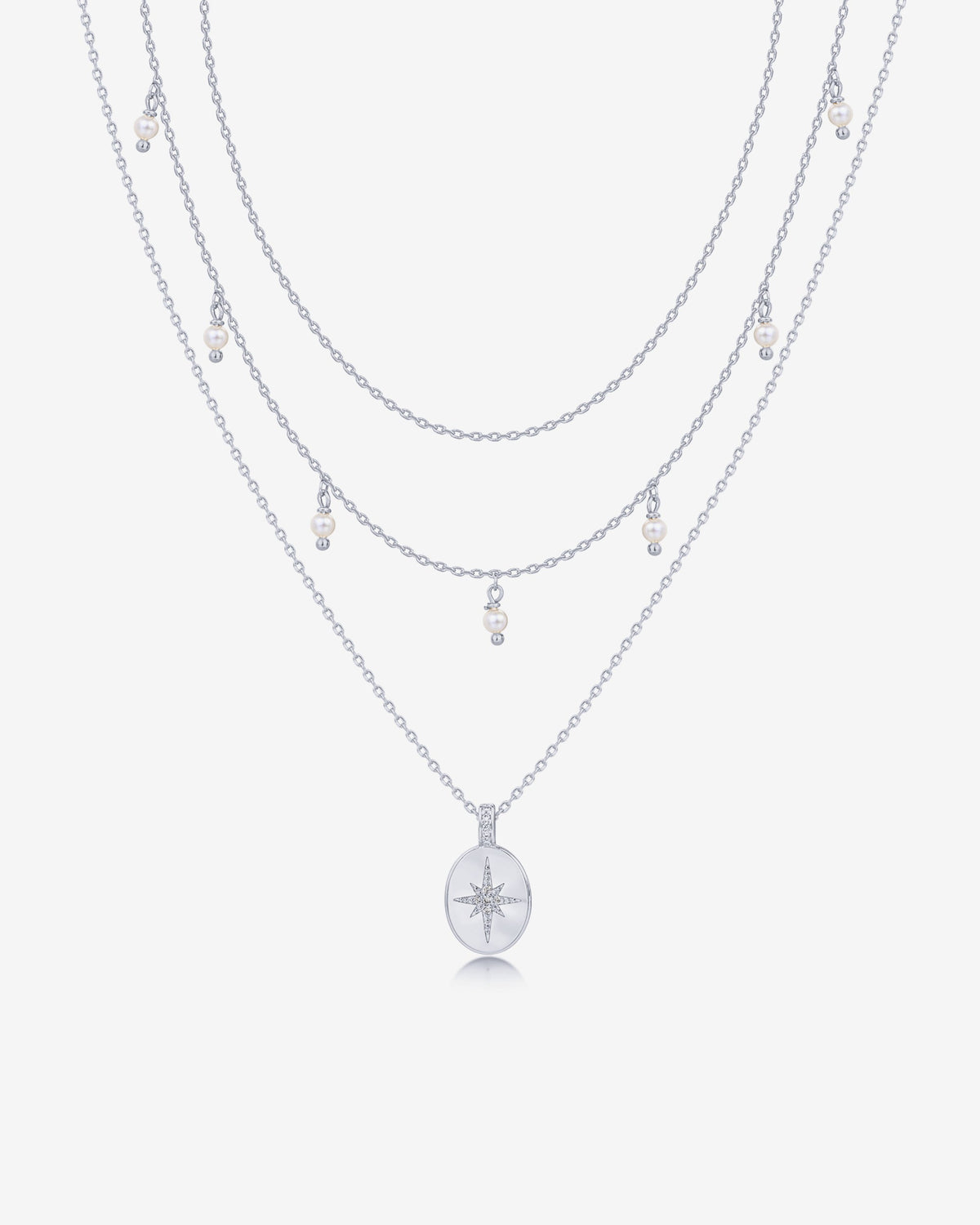 Layered North Star Pendant Necklace