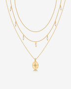 Layered North Star Pendant Necklace