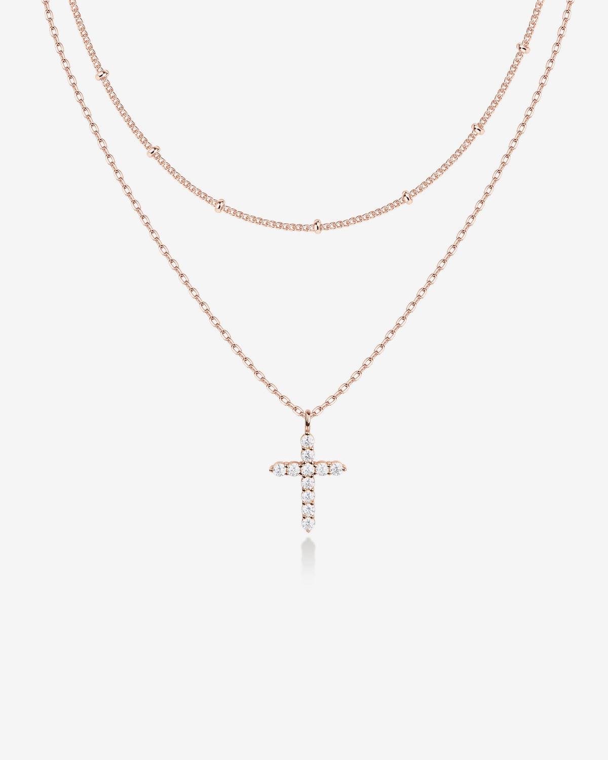 Layered Cross Pendant Necklace