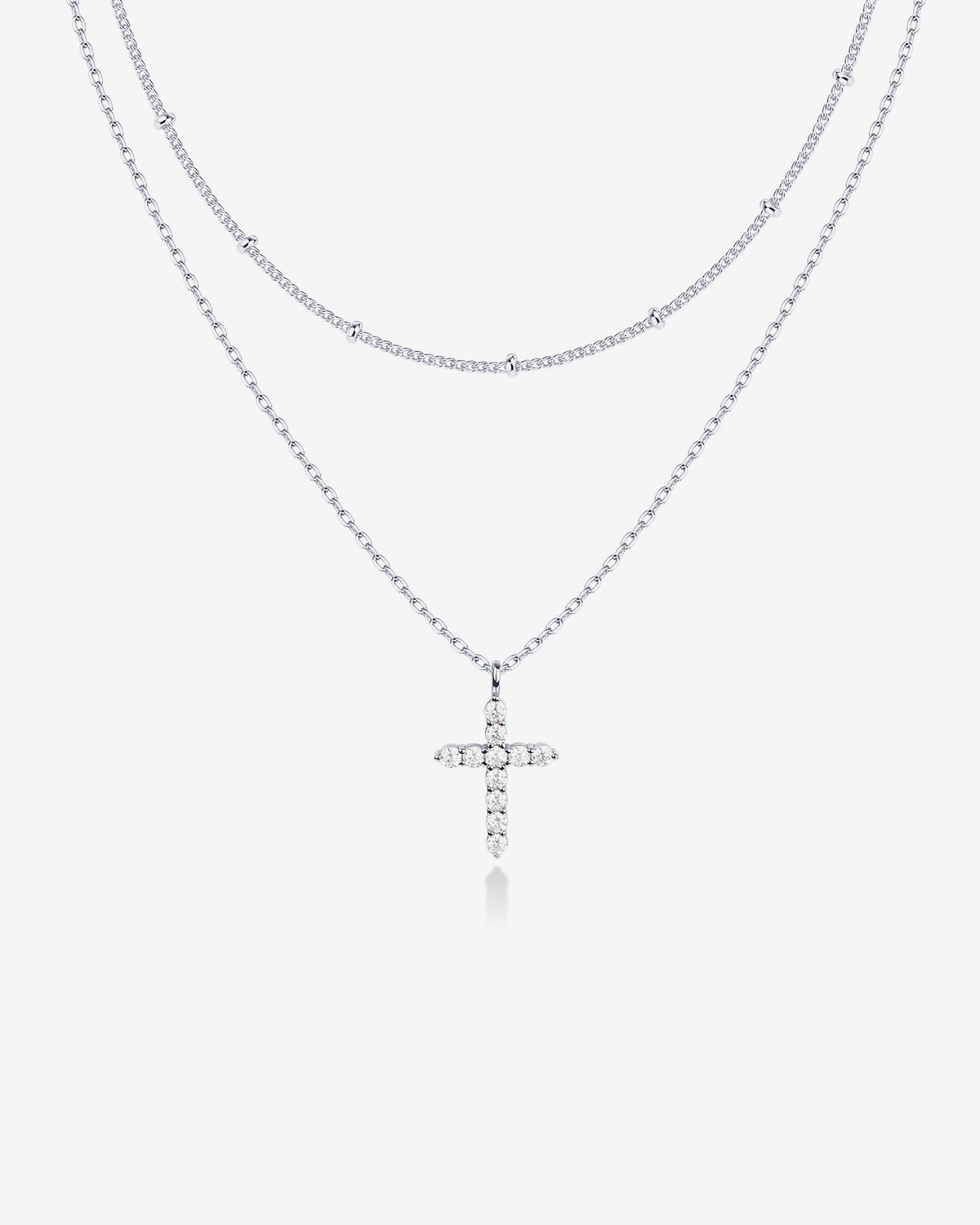 Layered Cross Pendant Necklace