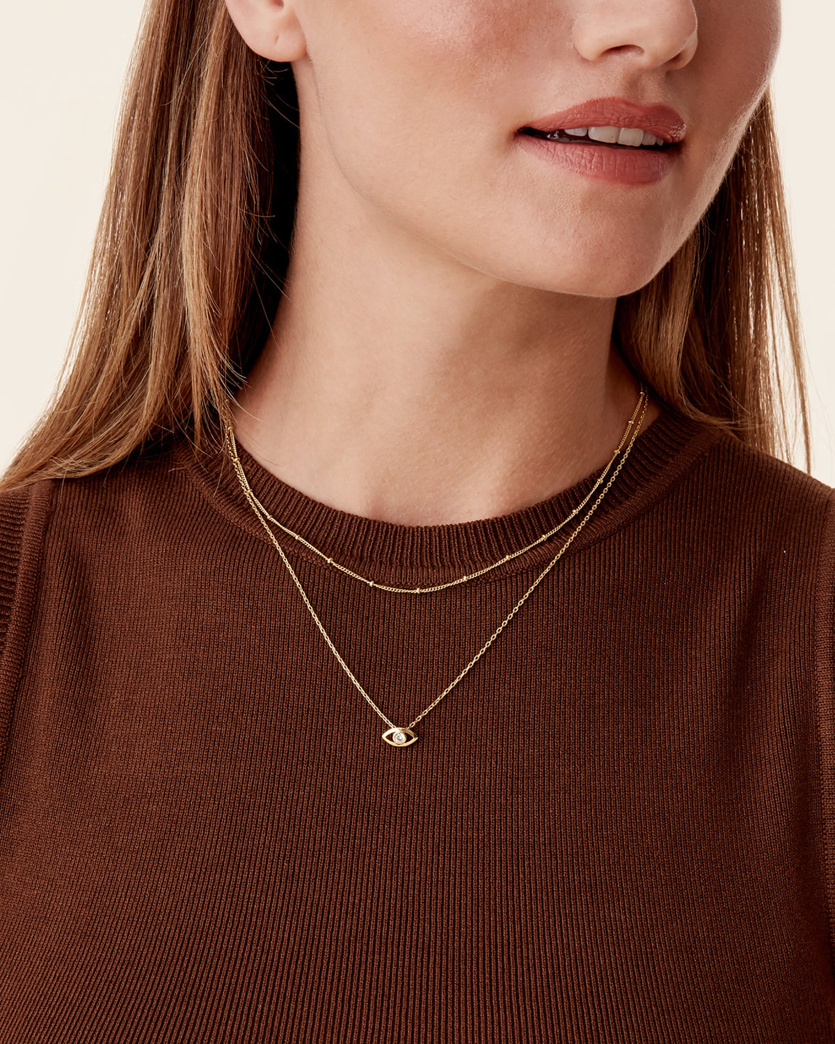 Layered Evil Eye Necklace