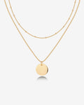 Layered Coin Pendant Necklace