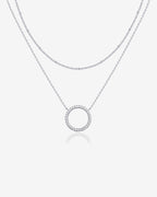 Layered Open Circle Pendant Necklace