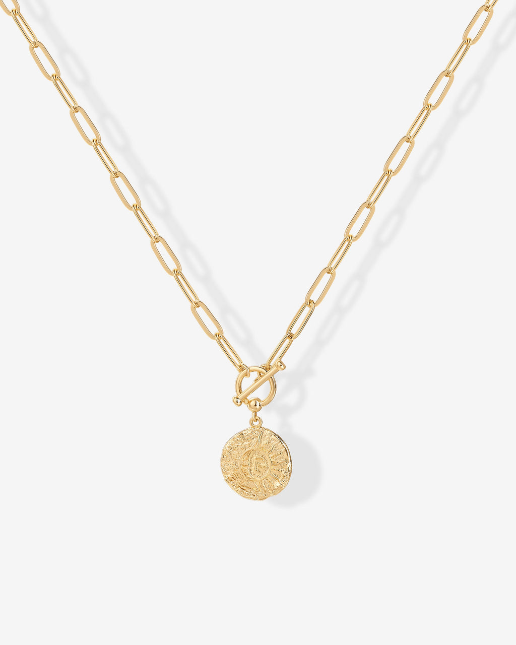 Layered Pendant Paperclip Necklace