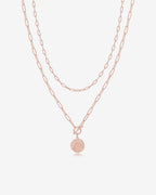 Layered Pendant Paperclip Necklace