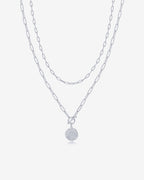 Layered Pendant Paperclip Necklace