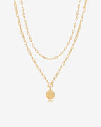 Layered Pendant Paperclip Necklace