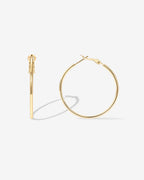 Clasp Back Thin Hoops