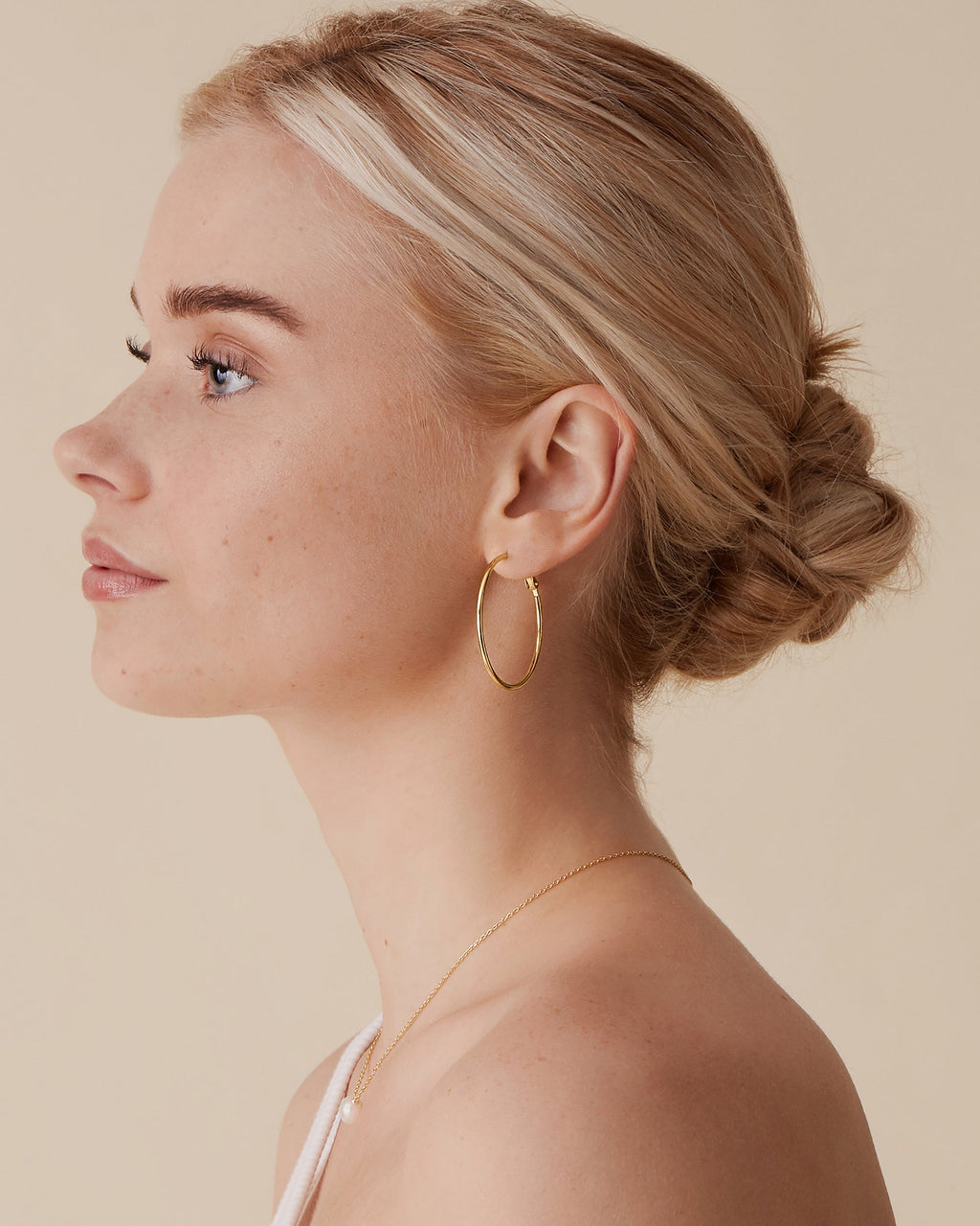Clasp Back Thin Hoops