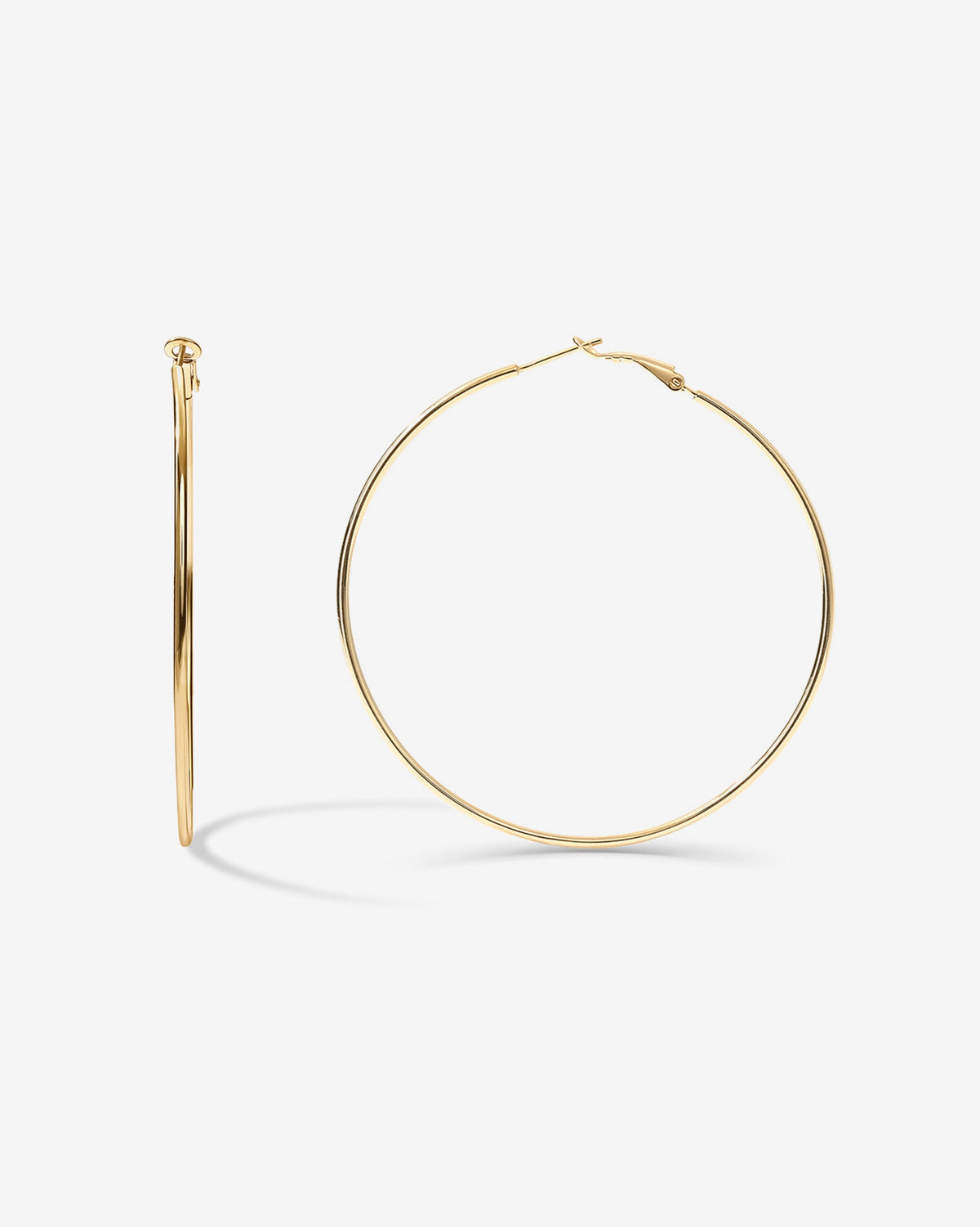 Clasp Back Thin Hoops